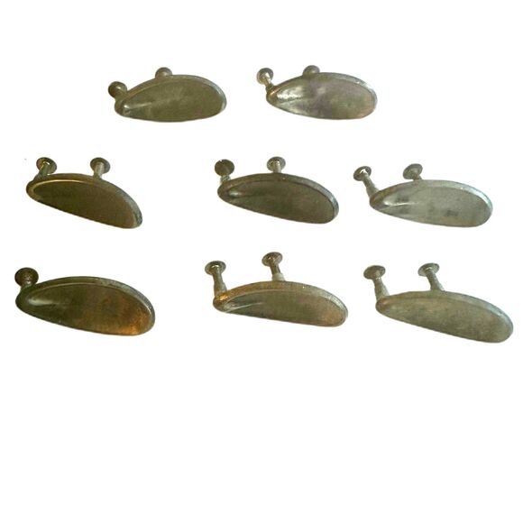 Mid Century Leaf 2-Hole Knobs - Set of 8 - 1" Center to Center Hardware Refinish - Picture 2 of 4